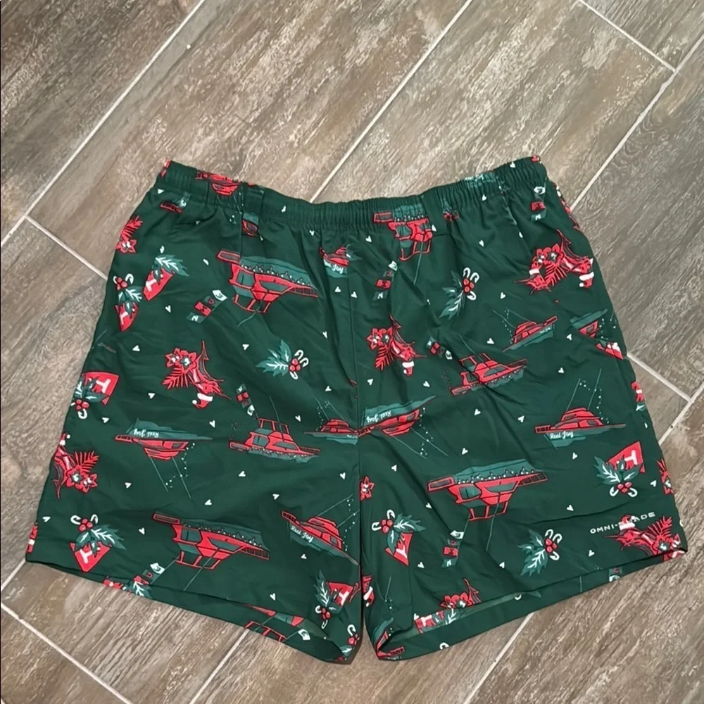 Columbia Green and Red Swim Trunks PFG